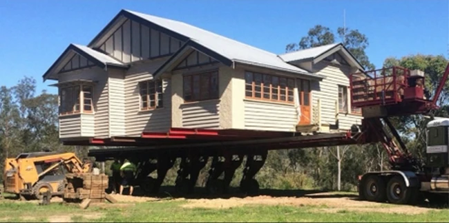 House Removal and Relocation by Top Gun Plant Hire. We have the equipment and expertise to safely lift, transport and relocate complete houses.