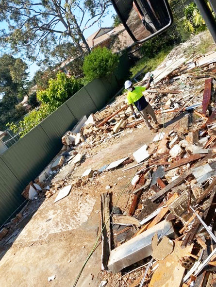 After demolition of property by Top Gun Plant Hire in Loganholme, Brisbane.